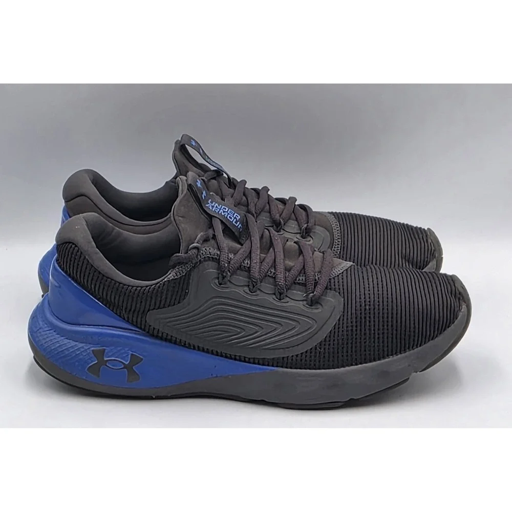 Under Armour Charged Assert Mens Size 11 Black Blue Athletic Running Shoes